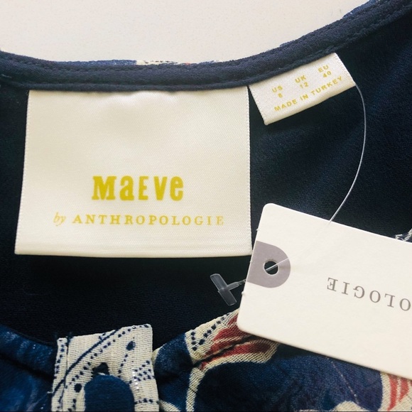 Maeve Mariposa Open-Shoulder Ruffled Floral Top Size 8 NWT - Picture 11 of 16